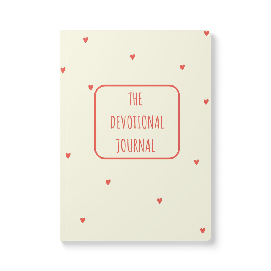 Devotional Journal Softcover — Cream Cover with Tiny Hearts