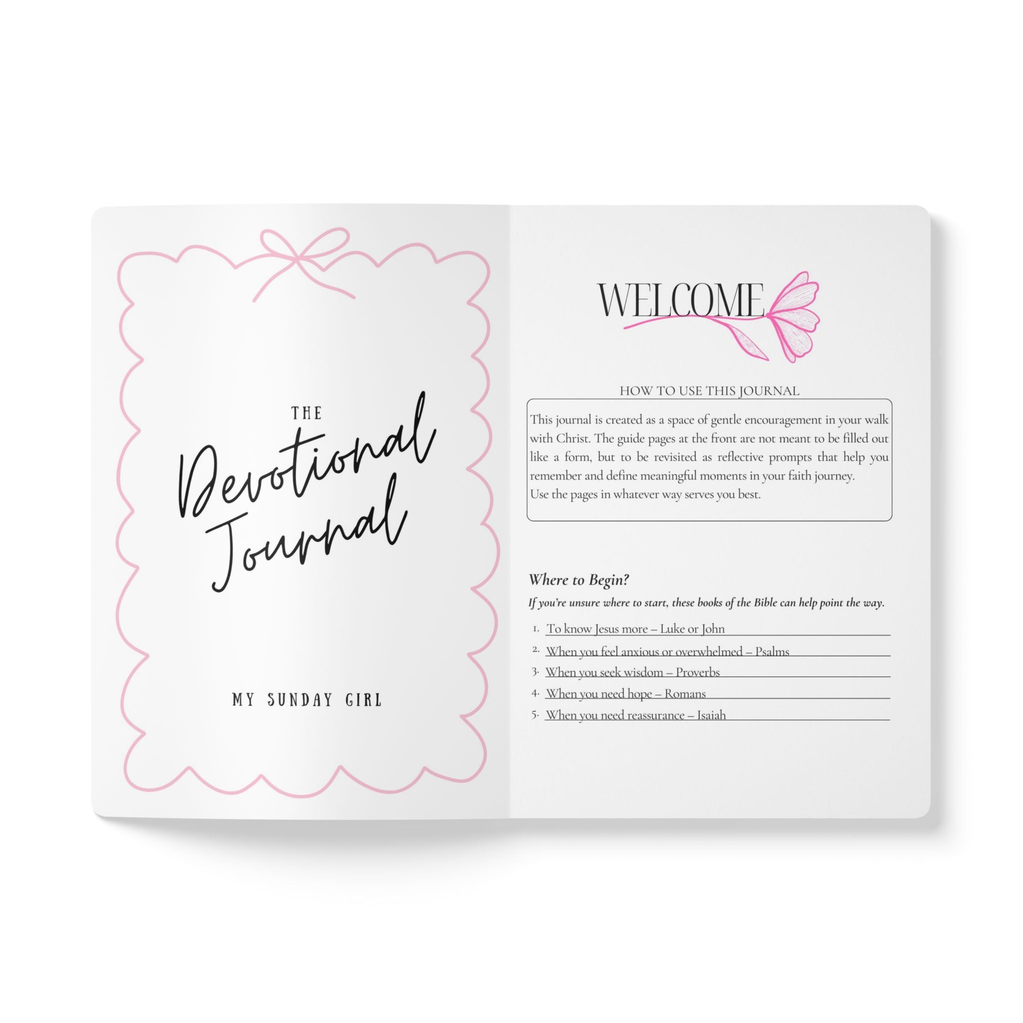 Devotional Journal Softcover — Inspirational Christian Prayer & Reflection Notebook