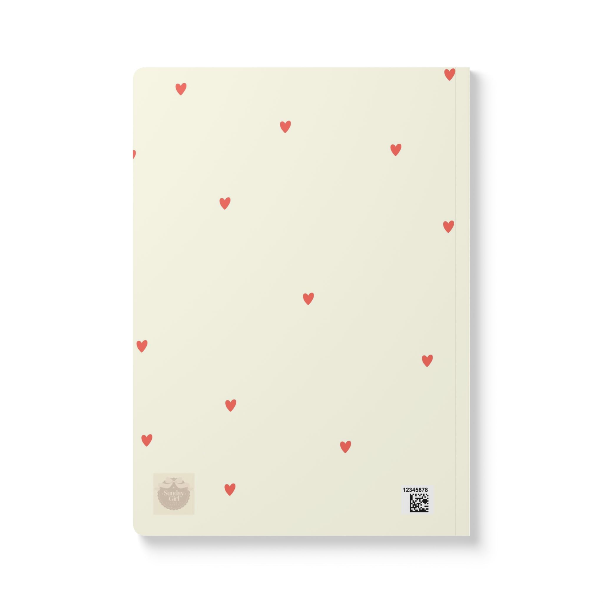 Devotional Journal Softcover — Cream Cover with Tiny Hearts